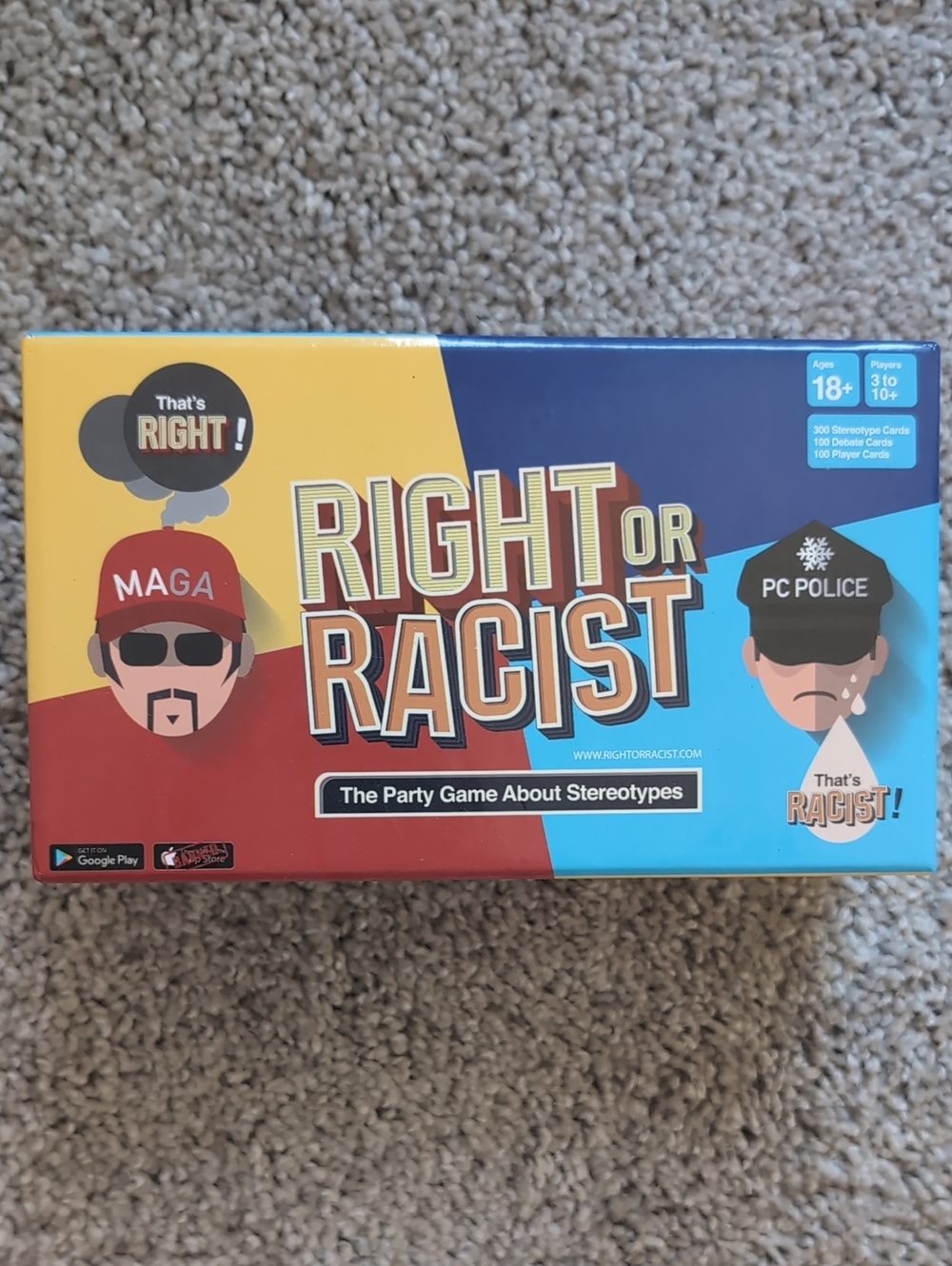 Right or Racist Party Game - Multicolor